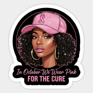 Melanin-Beauty-in-Pink–October-Breast-Cancer-Awareness Sticker